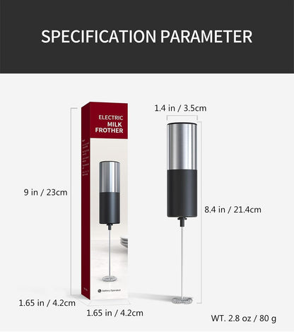 Handheld Battery-Operated Electric Milk Frother