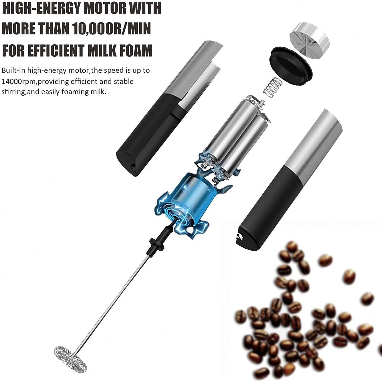 Handheld Battery-Operated Electric Milk Frother
