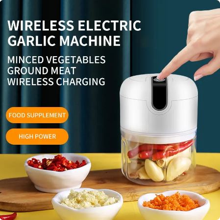 Rechargeable Portable Mini Garlic Chopper - 250ml