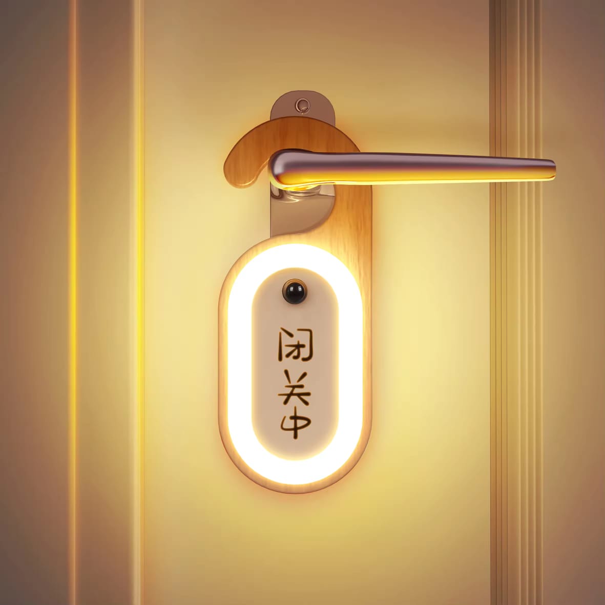 Wooden Message Memo Motion Sensor Night Light